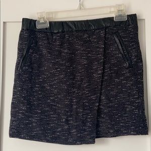 Forever21 Contemporary tweed/leather detail skirt